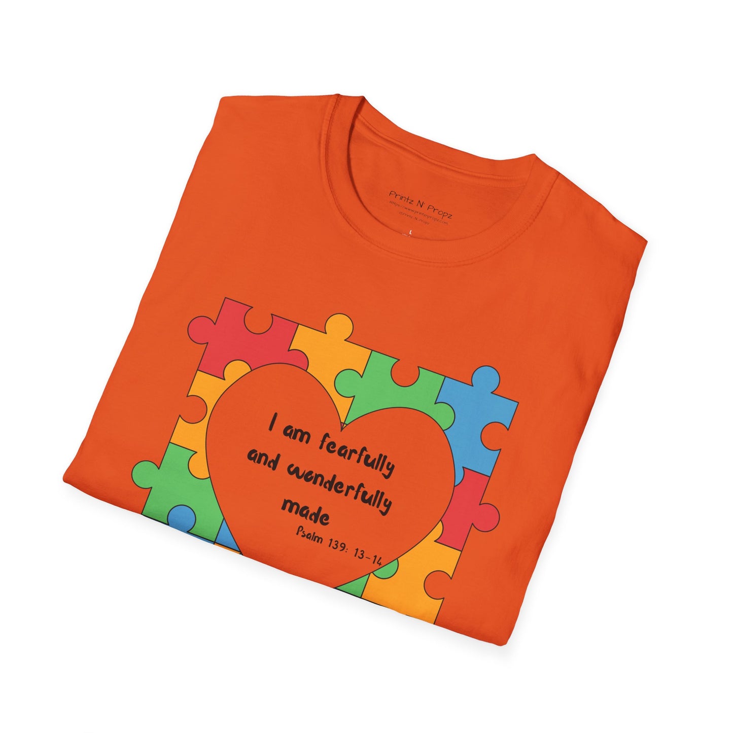 Autism Awareness T-Shirt - Psalm 139 Christian Tee