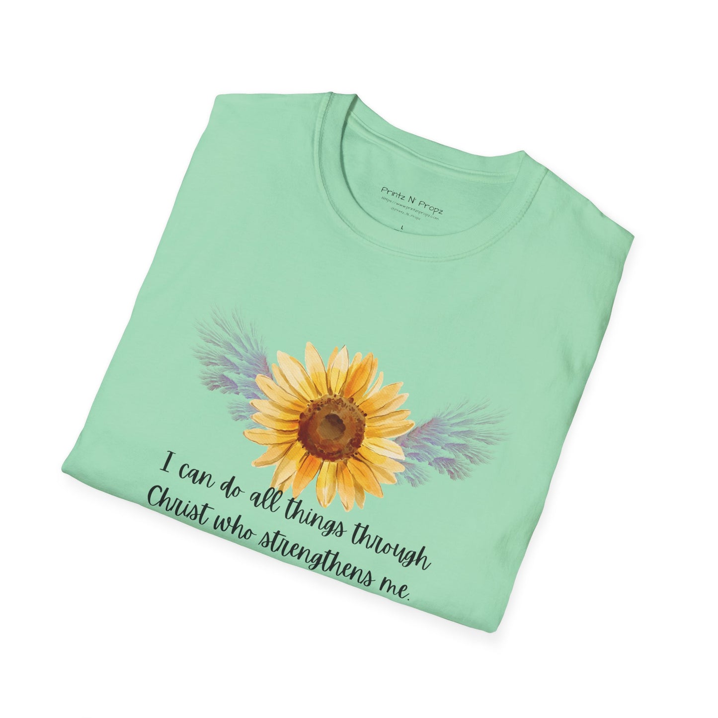 Sunflower Philippians 4:13 T-Shirt