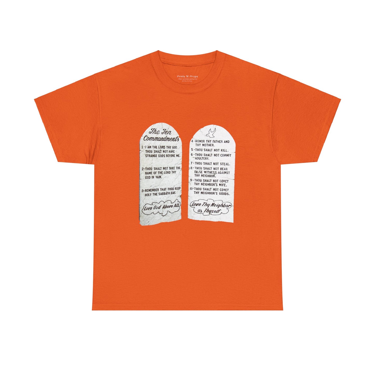 Ten Commandments Christian tee shirt