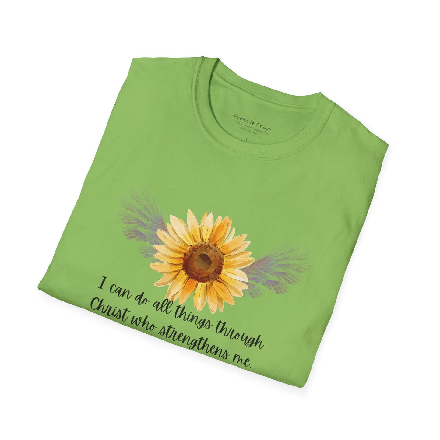 Sunflower Philippians 4:13 T-Shirt