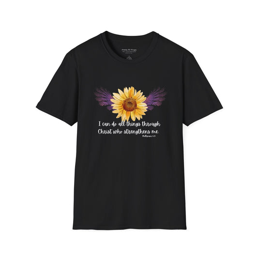 Sunflower Philippians 4:13 T-Shirt