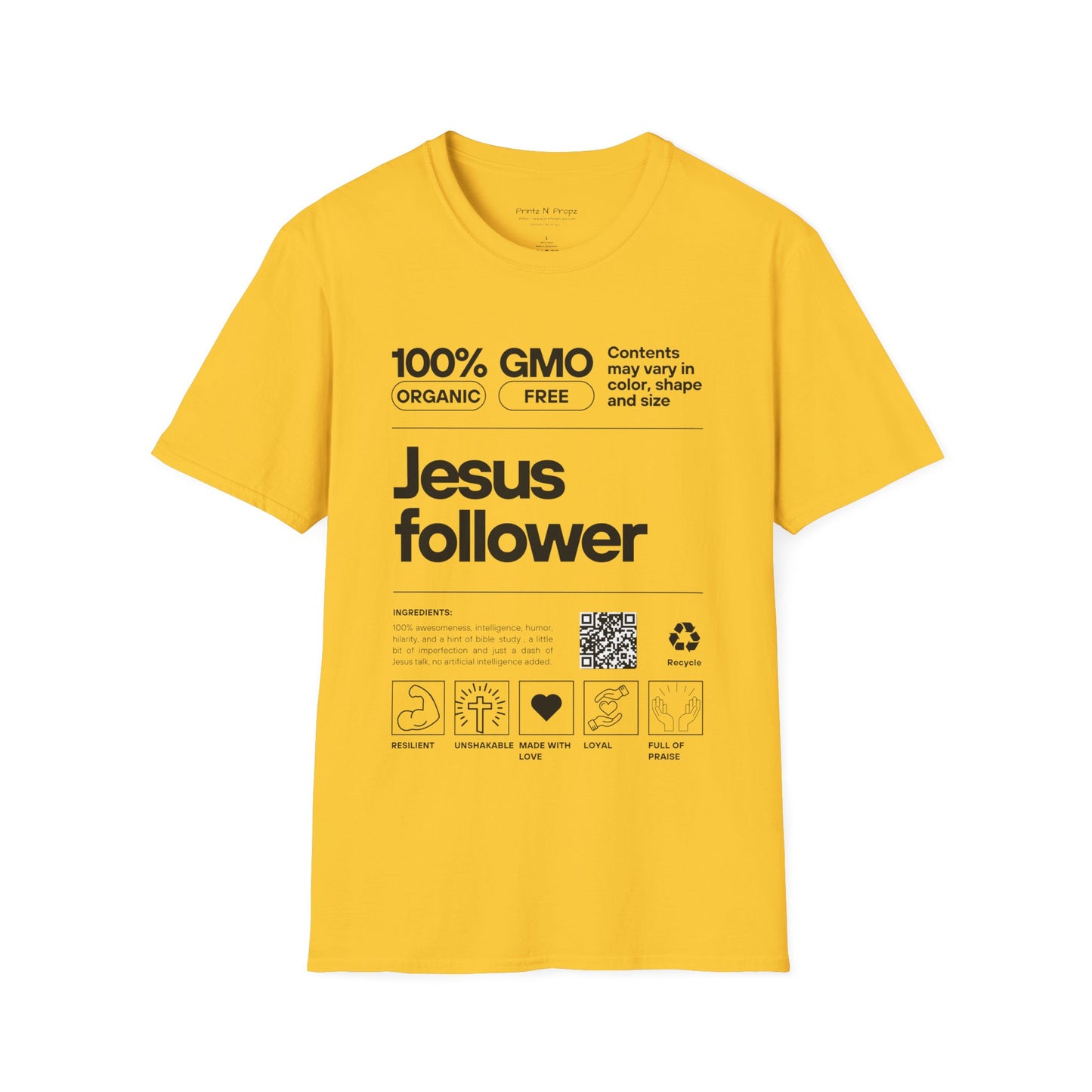 Jesus Follower Unisex Softstyle T-Shirt - Organic & GMO Free