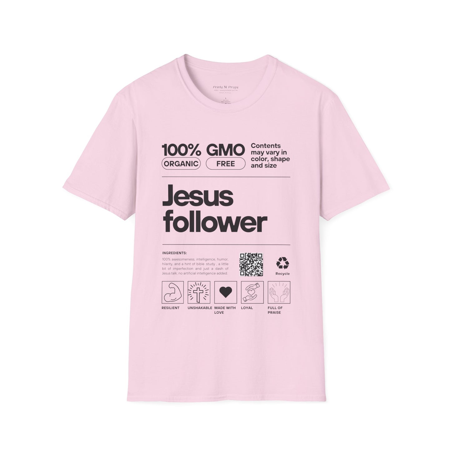 Jesus Follower Unisex Softstyle T-Shirt - Organic & GMO Free