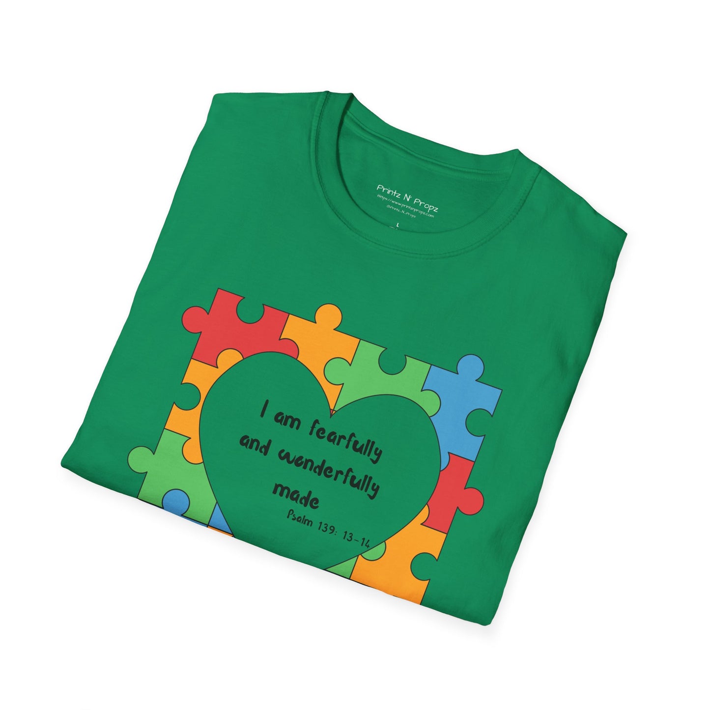 Autism Awareness T-Shirt - Psalm 139 Christian Tee