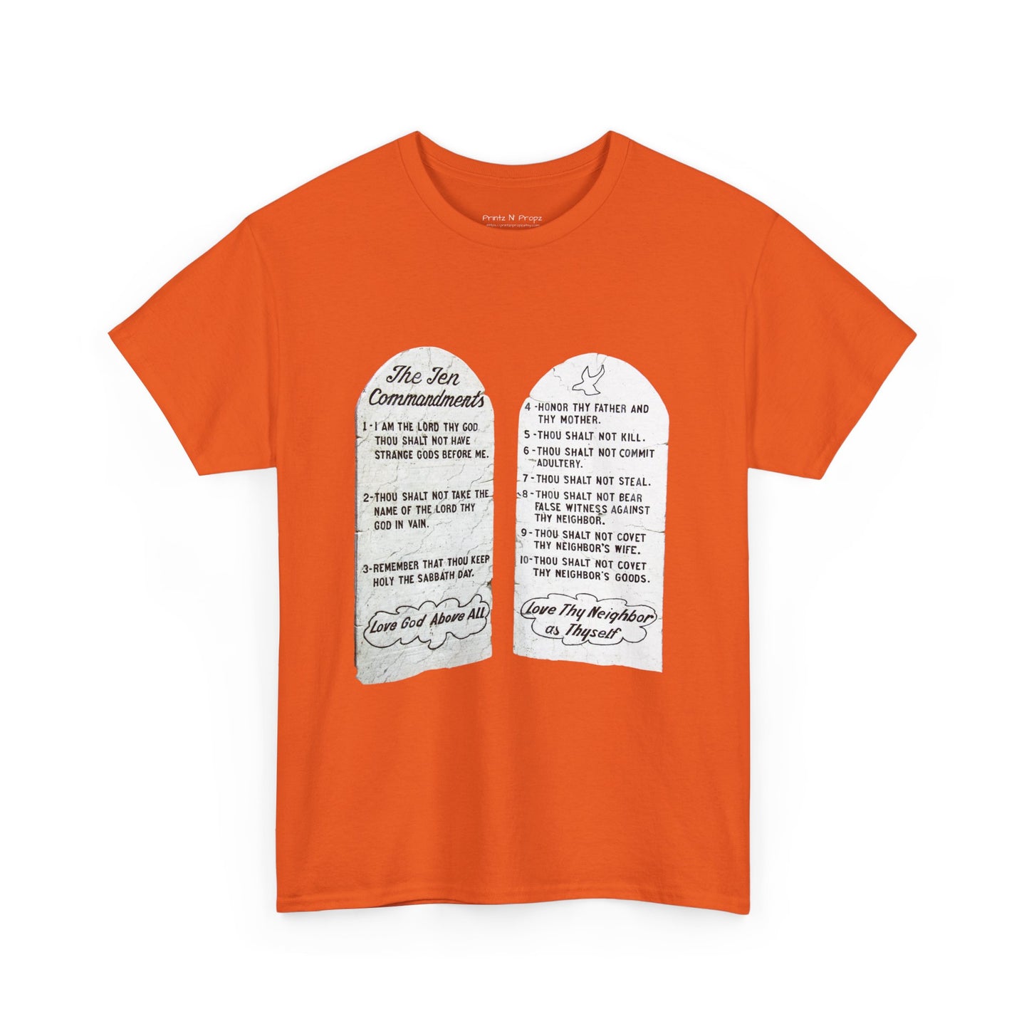 Ten Commandments Christian tee shirt