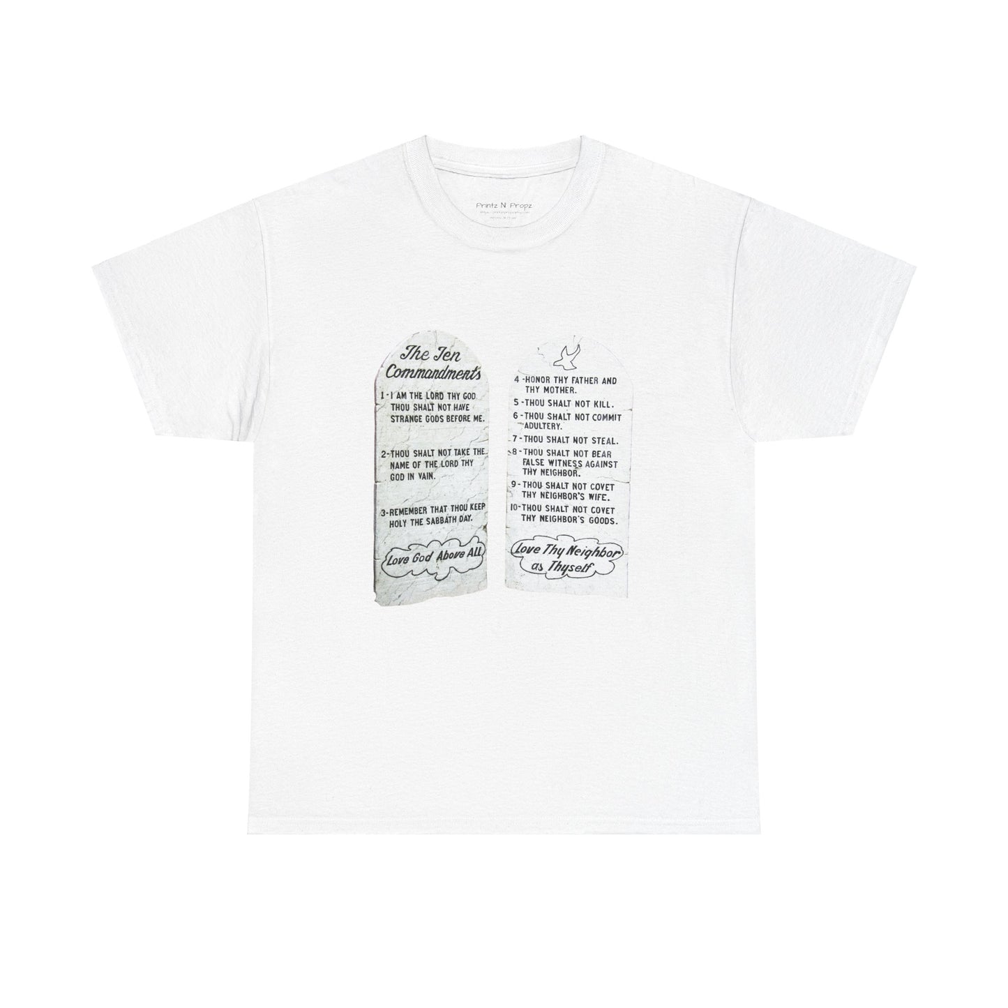 Ten Commandments Christian tee shirt