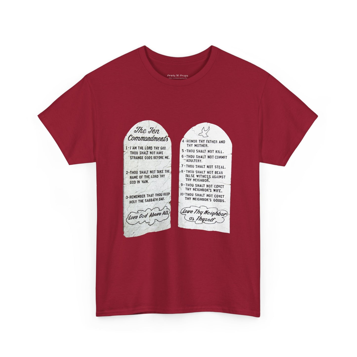 Ten Commandments Christian tee shirt