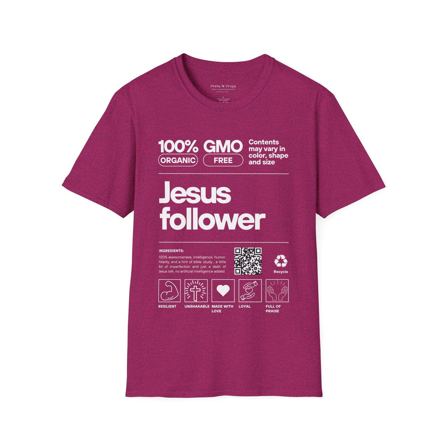 Jesus Follower Unisex Softstyle T-Shirt - Organic & GMO Free