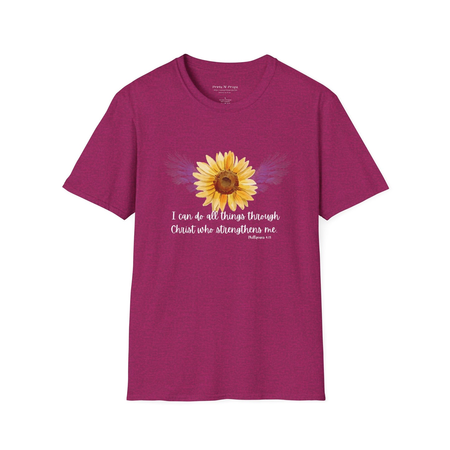 Sunflower Philippians 4:13 T-Shirt