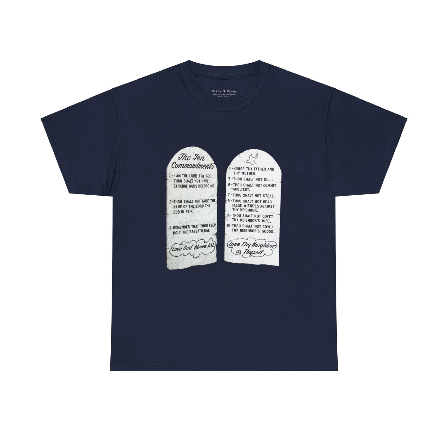 Ten Commandments Christian tee shirt